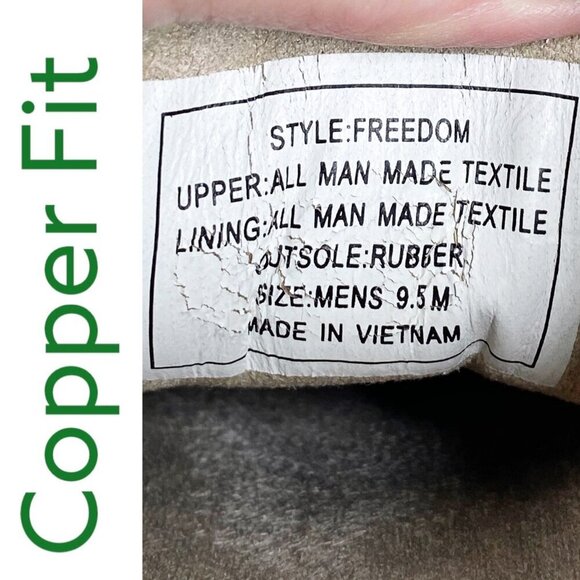 COPPER FIT FREEDOM ZERO GRAVITY MENโS SLIP ON LOW TOP WALKING SNEAKERS BEIGE 9.5 - Picture 11 of 11